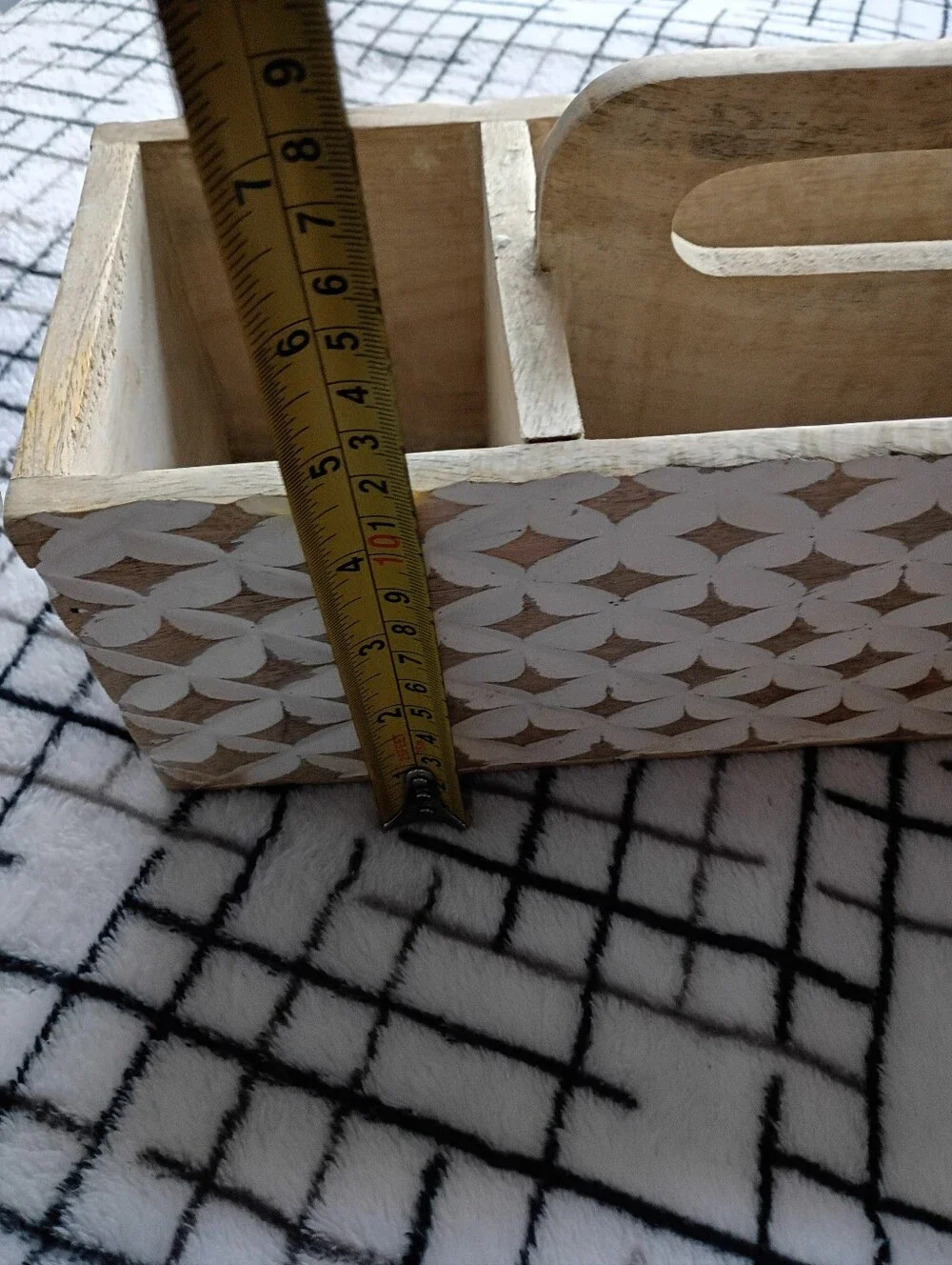 Wooden Decorative Desk Organizer NEEDS CLEANED